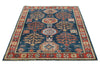 4x6 Navy and Red Traditional Rug