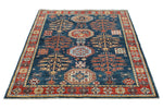 4x6 Navy and Red Traditional Rug