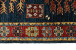 4x6 Navy and Red Traditional Rug