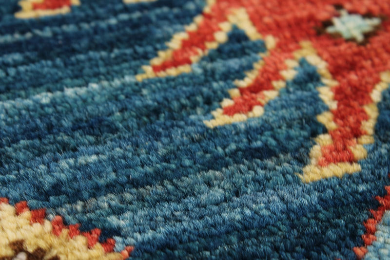 4x6 Navy and Red Traditional Rug