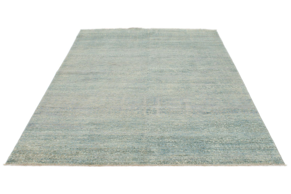 6x9 Light Blue and Beige Traditional Rug