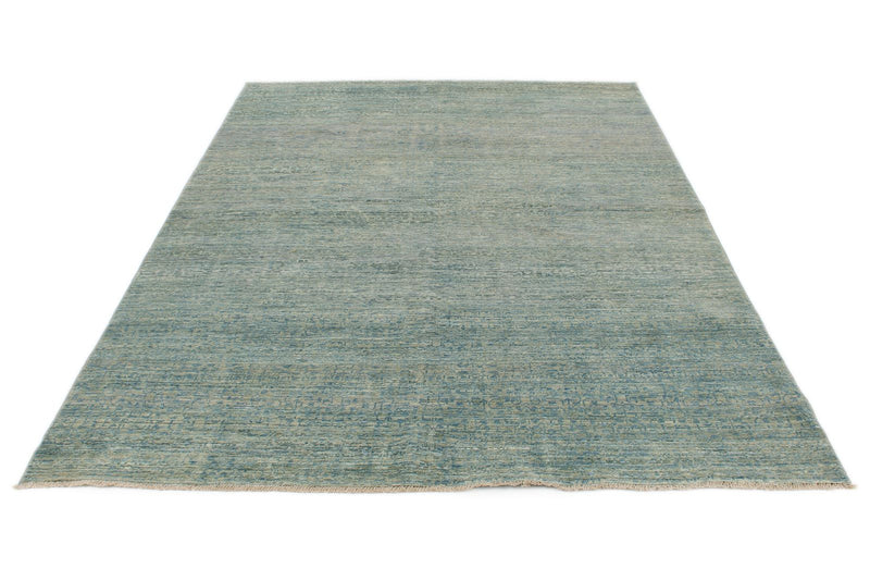 6x9 Light Blue and Beige Traditional Rug