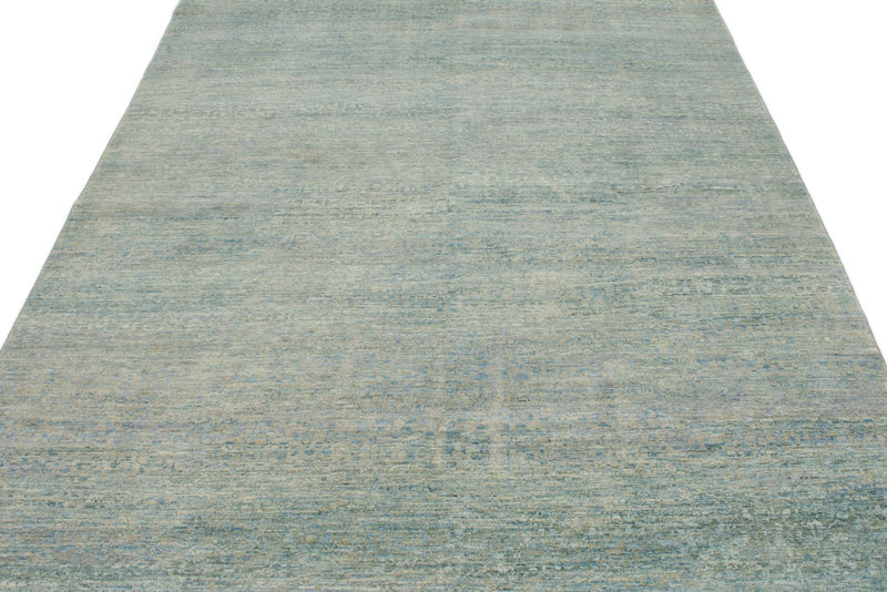 6x9 Light Blue and Beige Traditional Rug