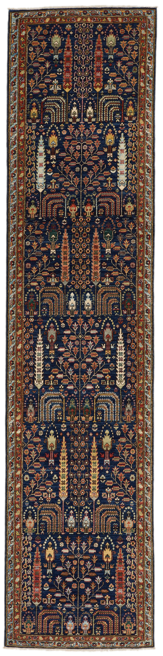 3x11 Navy and Blue Anatolian Traditional Runner
