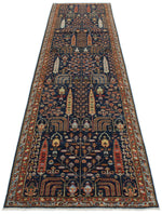 3x11 Navy and Blue Anatolian Traditional Runner