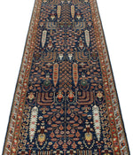 3x11 Navy and Blue Anatolian Traditional Runner