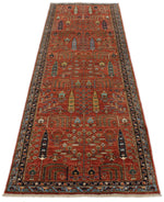 3x10 Rust and Blue Traditional Runner