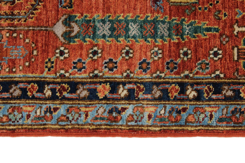 3x10 Rust and Blue Traditional Runner