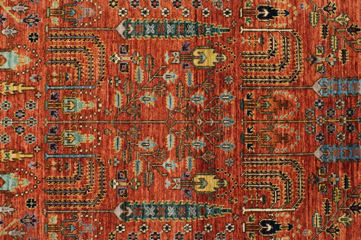 3x10 Rust and Blue Traditional Runner