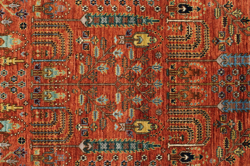 3x10 Rust and Blue Traditional Runner