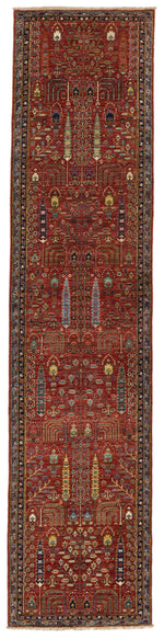 3x12 Rust and Multicolor Traditional Runner