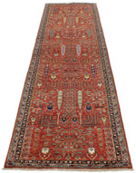 3x12 Rust and Multicolor Traditional Runner