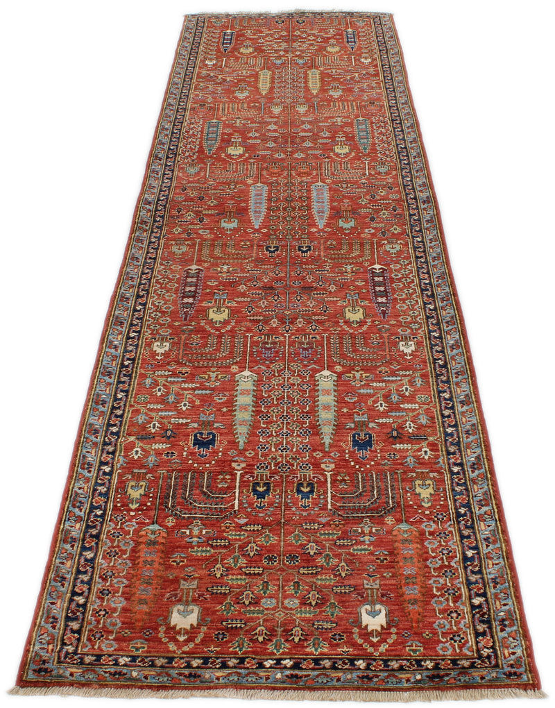 3x12 Rust and Multicolor Traditional Runner