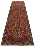 3x12 Rust and Multicolor Traditional Runner