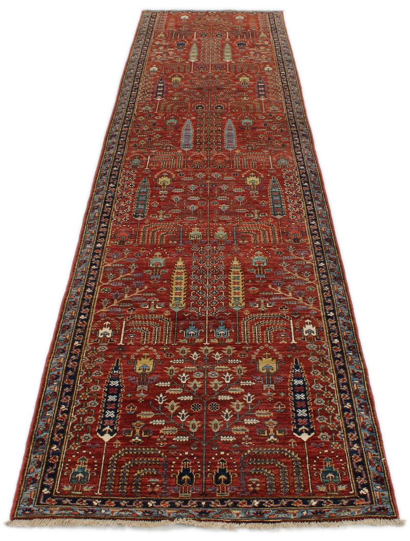 3x12 Rust and Multicolor Traditional Runner