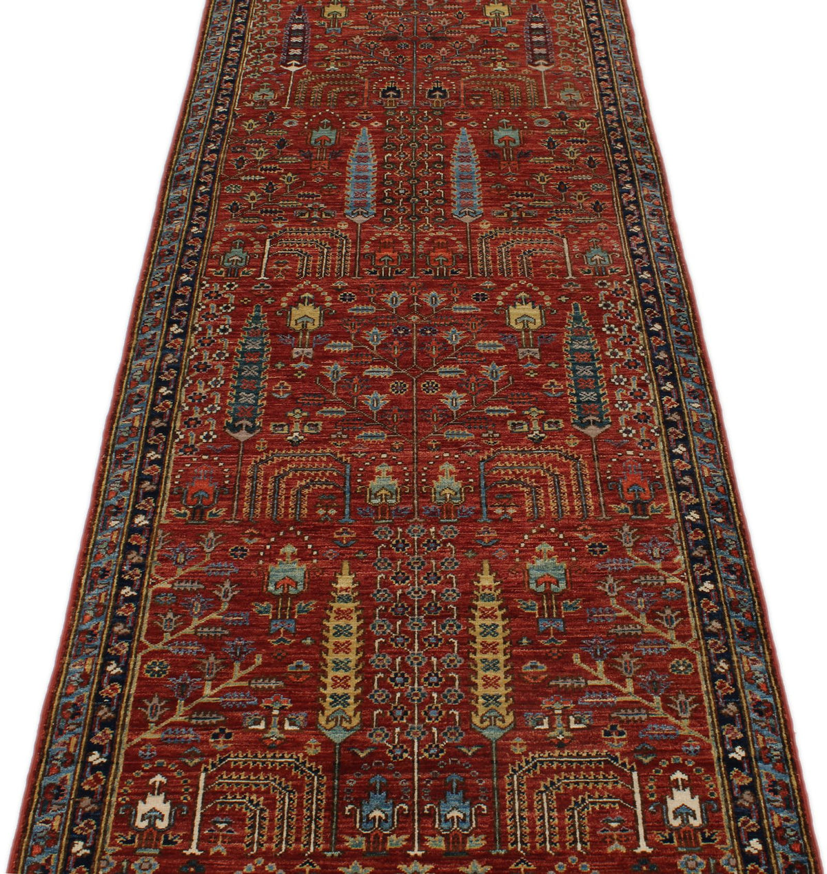 3x12 Rust and Multicolor Traditional Runner