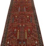 3x12 Rust and Multicolor Traditional Runner