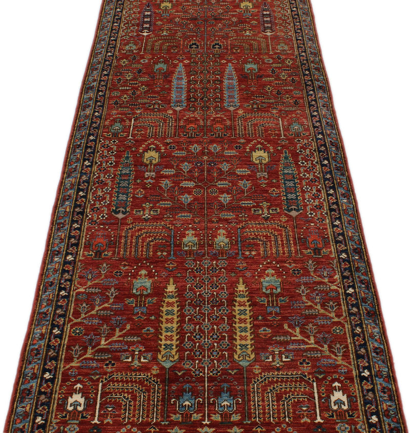3x12 Rust and Multicolor Traditional Runner