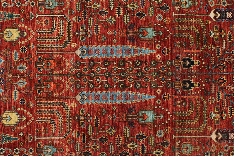 3x12 Rust and Multicolor Traditional Runner