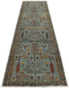 3x11 Light Blue and Multicolor Traditional Runner