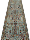 3x11 Light Blue and Multicolor Traditional Runner