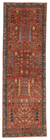3x8 Rust and Multicolor Traditional Runner