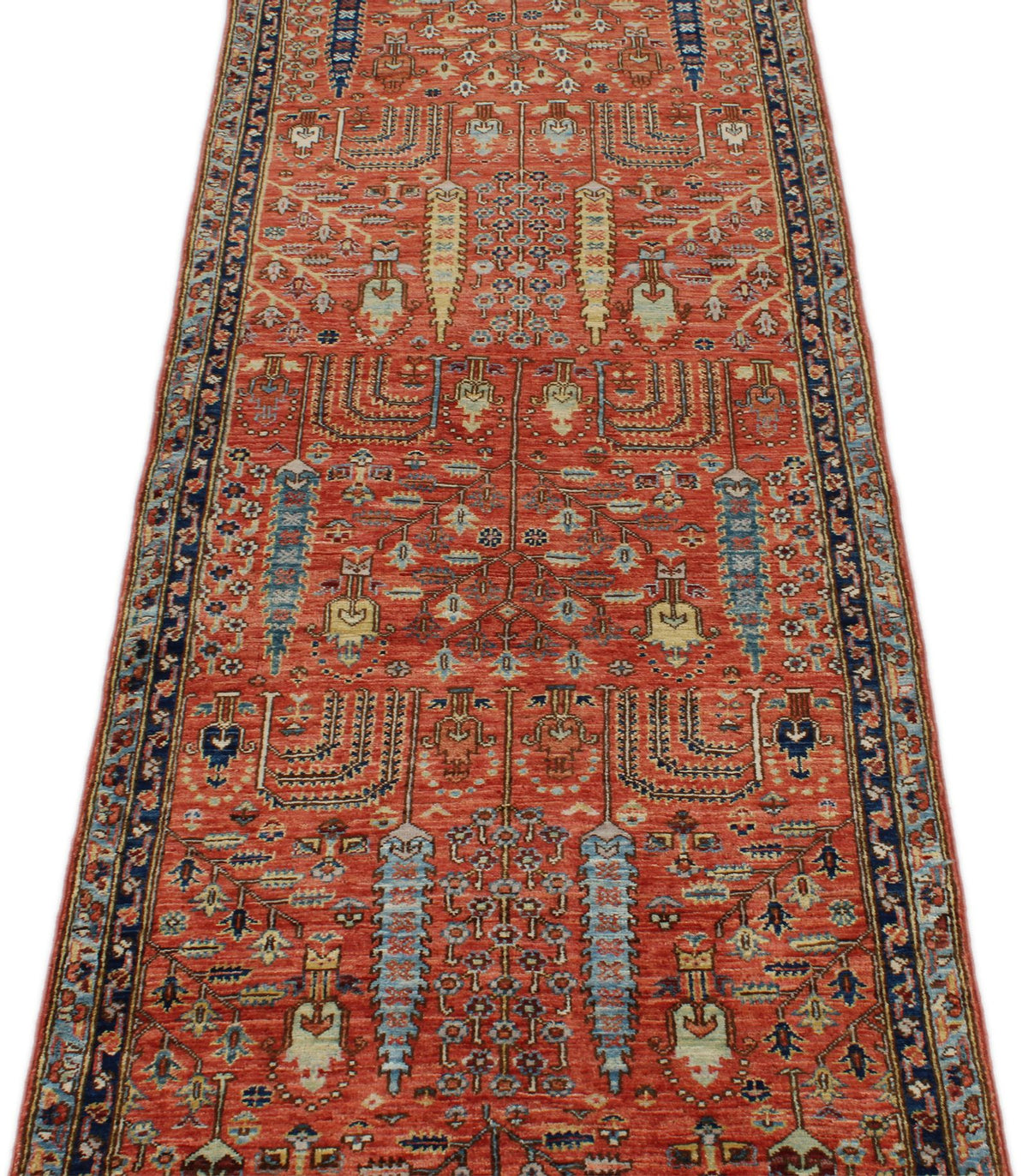 3x8 Rust and Multicolor Traditional Runner
