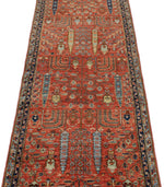 3x8 Rust and Multicolor Traditional Runner