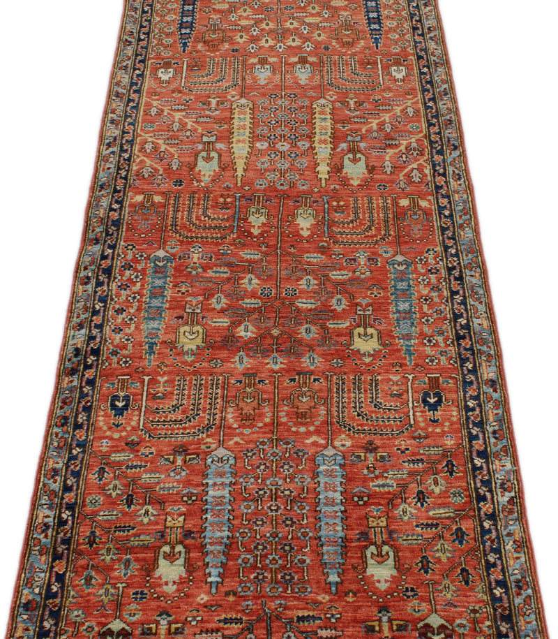 3x8 Rust and Multicolor Traditional Runner