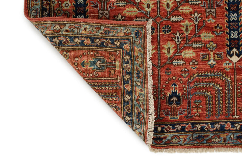 3x8 Rust and Multicolor Traditional Runner