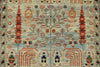 3x8 Beige and Multicolor Traditional Runner