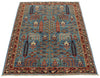 3x5 Blue and Multicolor Traditional Rug