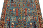 3x5 Blue and Multicolor Traditional Rug