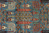3x5 Blue and Multicolor Traditional Rug
