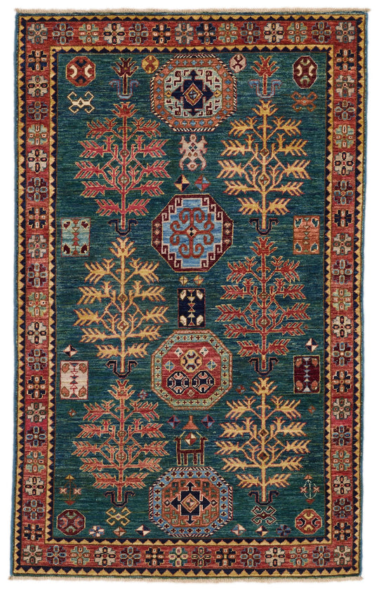 3x5 Navy and Rust Traditional Rug