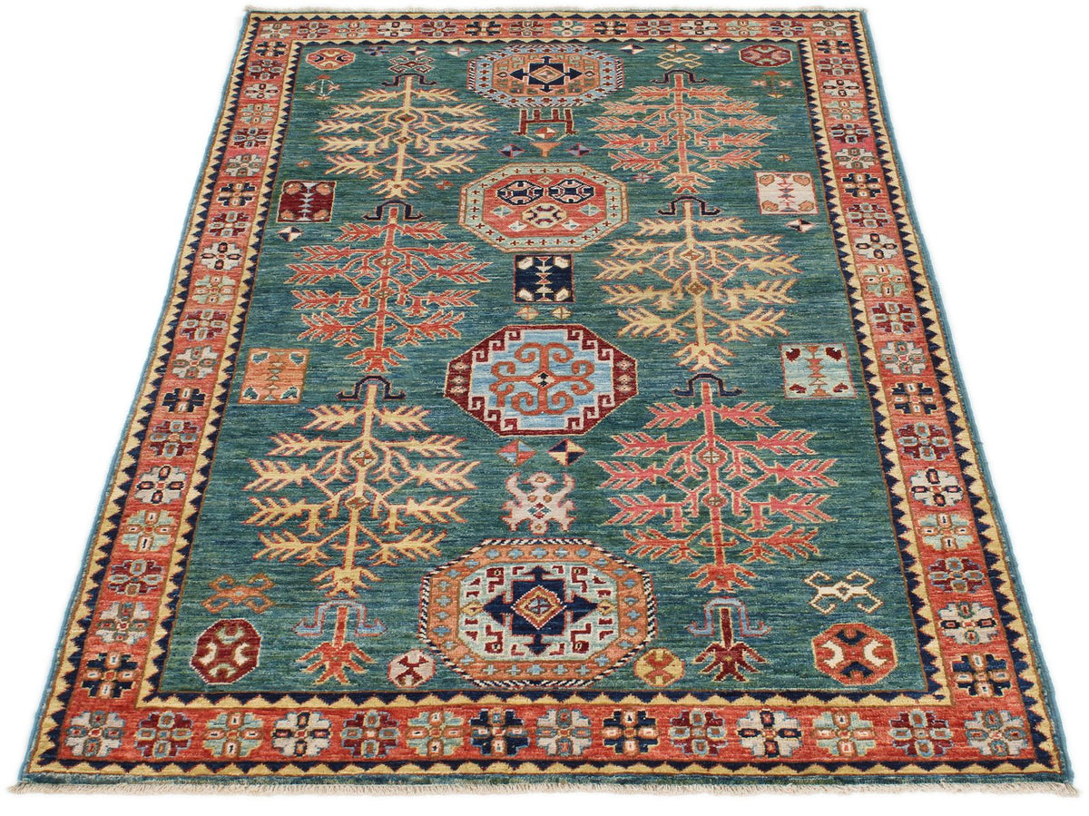 3x5 Navy and Rust Traditional Rug