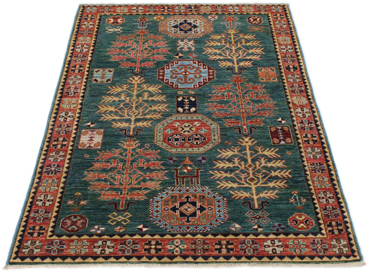 3x5 Navy and Rust Traditional Rug