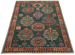 3x5 Navy and Rust Traditional Rug