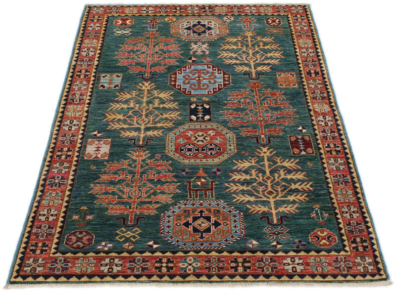 3x5 Navy and Rust Traditional Rug