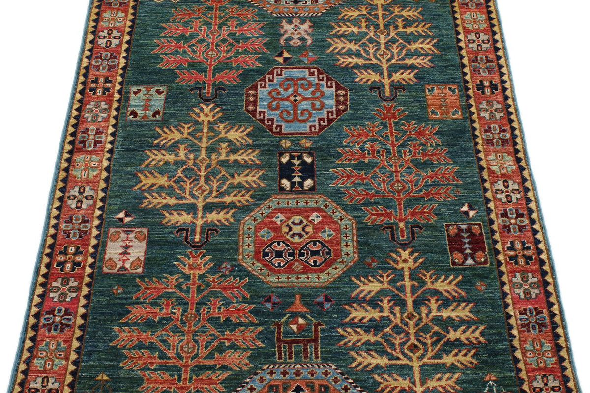 3x5 Navy and Rust Traditional Rug