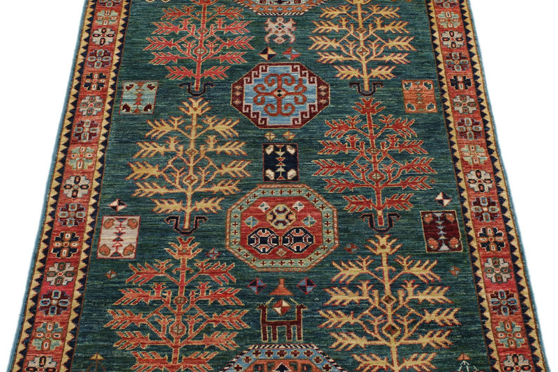 3x5 Navy and Rust Traditional Rug