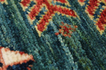 3x5 Navy and Rust Traditional Rug