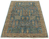 3x5 Blue and Brown Traditional Rug