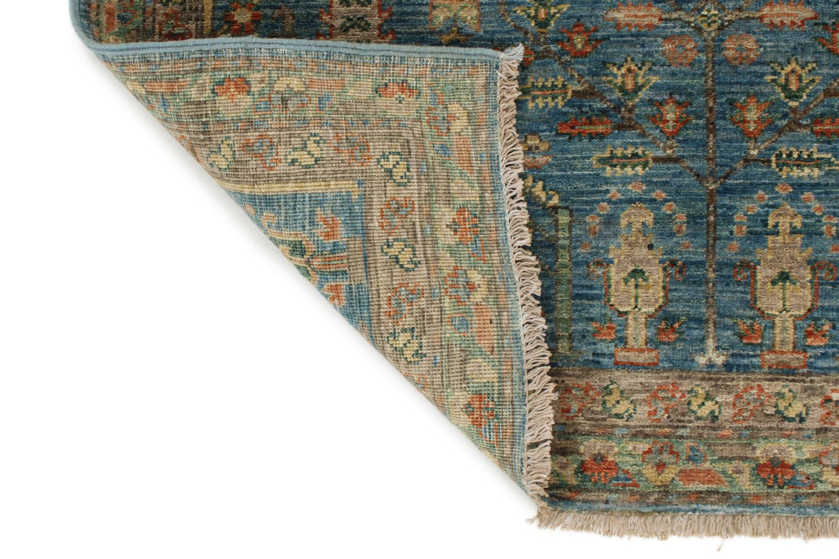 3x5 Blue and Brown Traditional Rug