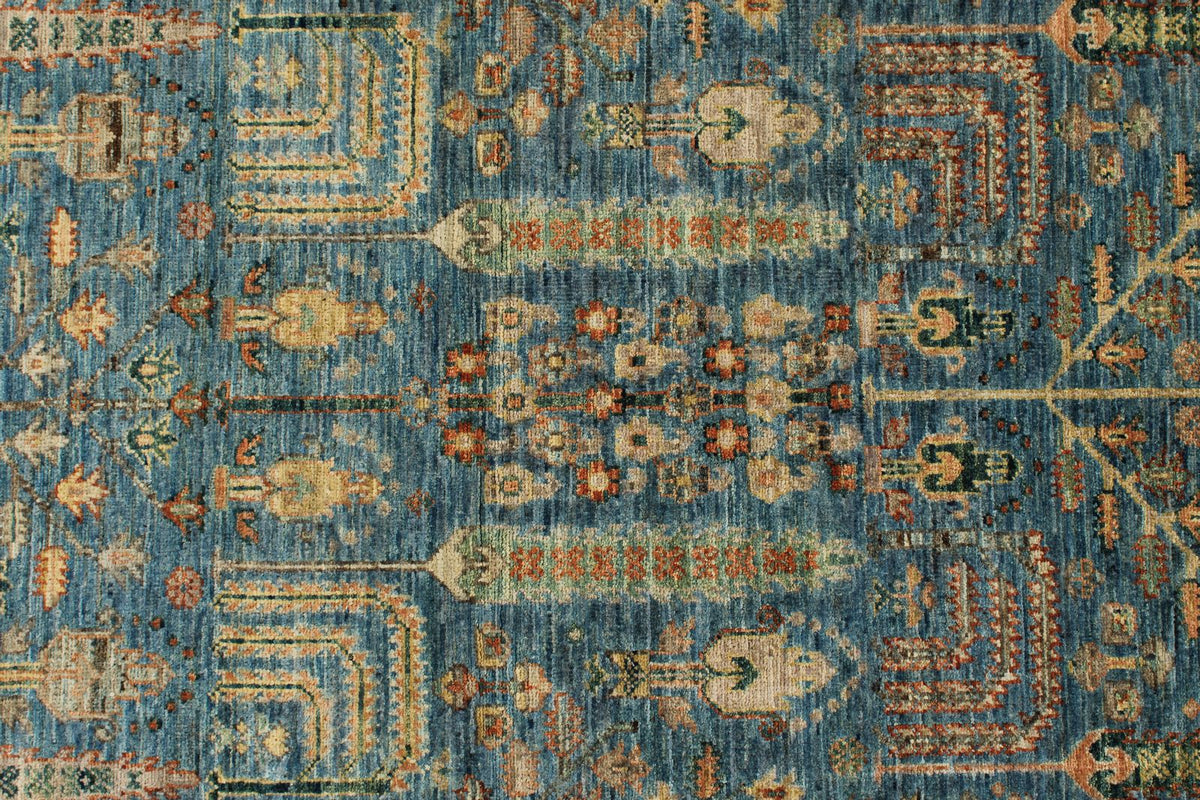3x5 Blue and Brown Traditional Rug