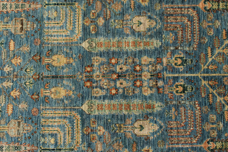 3x5 Blue and Brown Traditional Rug