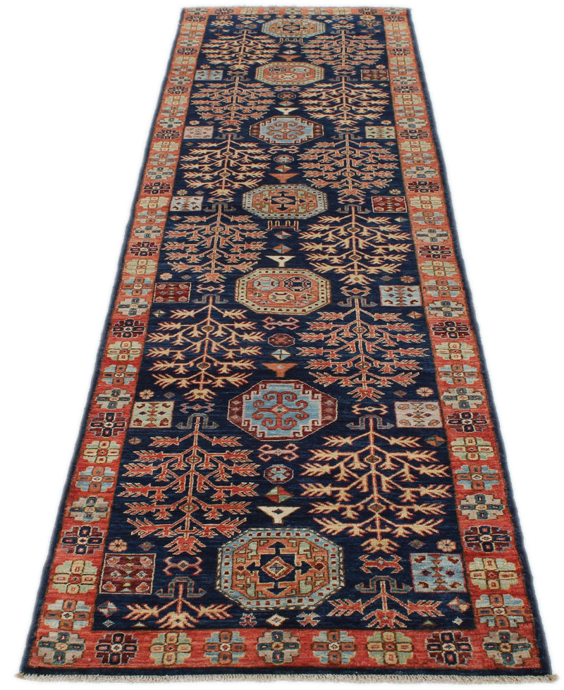 3x10 Navy and Rust Anatolian Traditional Runner