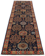 3x10 Navy and Rust Anatolian Traditional Runner