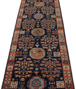 3x10 Navy and Rust Anatolian Traditional Runner