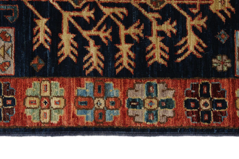 3x10 Navy and Rust Anatolian Traditional Runner